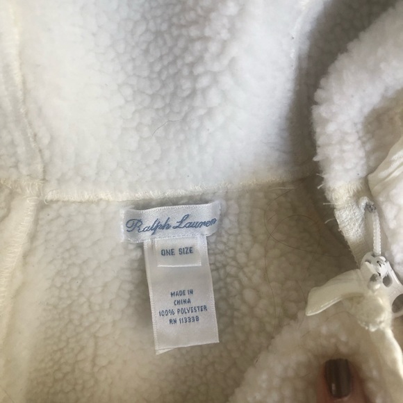 Ralph Lauren Fleece baby bunting- OS - Picture 4 of 10